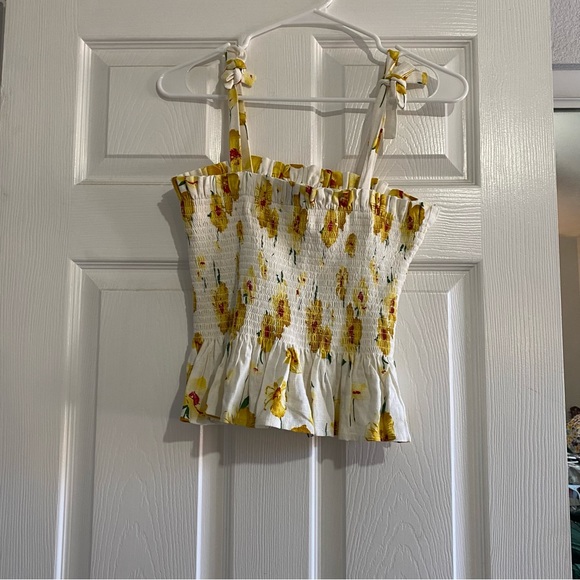 NINE BRITTON Aryell Smocked Peplum Top - Picture 4 of 4